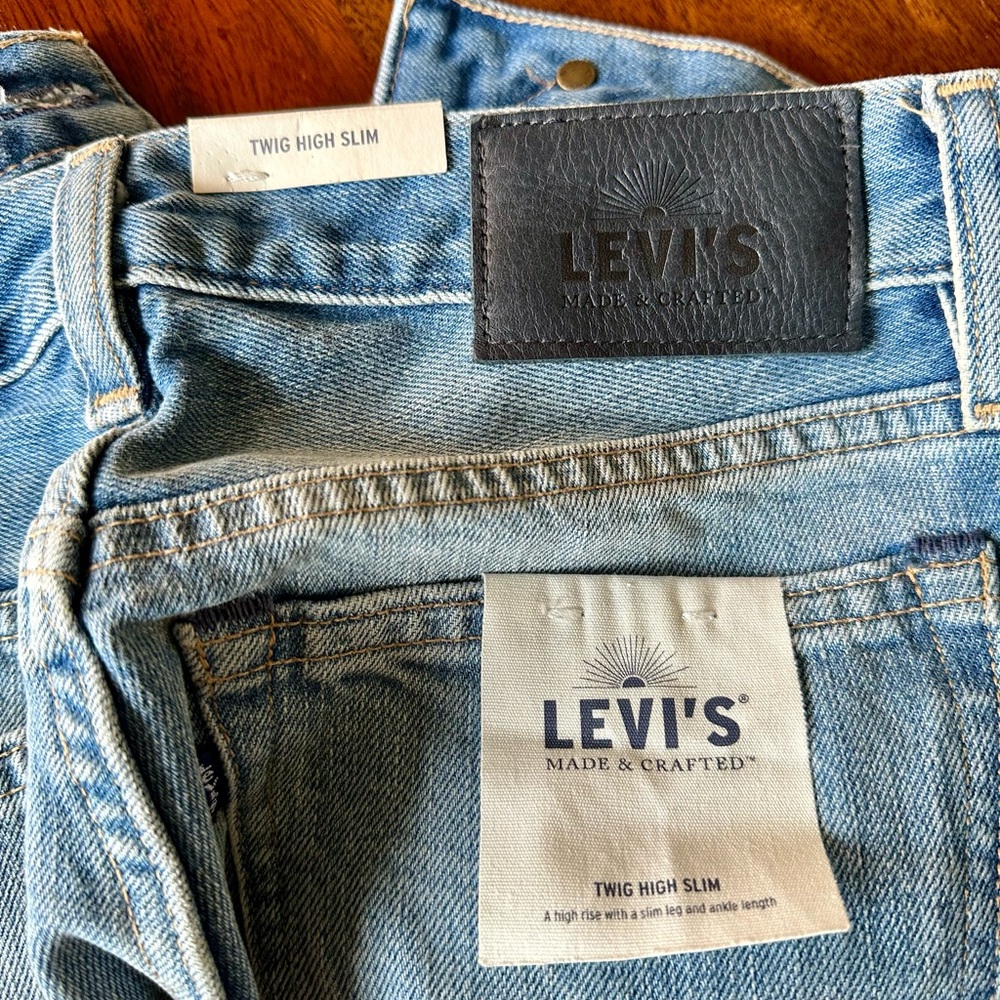 Levi’s Twig High Slim High Rise Slim Leg Ankle Fit Light Wash Button Fly Jeans